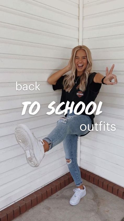 back to school outfit inspo! | Cute simple outfits, Cute outfits with jeans, Cute highschool outfits Simple Teenage Outfits, Cute Outfits For Running Errands, Outfits To Wear On Picture Day, Outfits For Straight Leg Jeans, Outfit Ideas Summer With Jeans, Dry Goods Clothing Store Outfits, Outfits To Wear To The Park, Cute Jeans Outfits For School, Cute School Outfits For Highschool Fall
