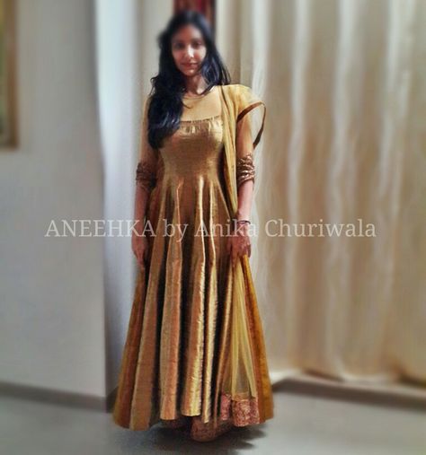 Raw Silk Anarkali, Satin Anarkali, Silk Anarkali, Wedding Options, Women Blouses Fashion, Gold Satin, Indo Western, Indian Outfit, Women Blouses