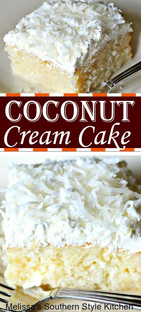 Cake Recipes Coconut, Coconut Poke Cakes, Coconut Cream Cake, Coconut Cake Recipe, Coconut Desserts, Gateaux Cake, A Piece Of Cake, Poke Cake, Deilig Mat