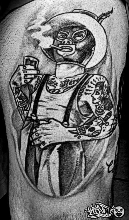 Luchador Tattoo Ideas, Art, Tattoos, Luchador Tattoo, Wow Art, Skull Tattoo, Portrait Tattoo, Quick Saves