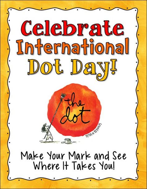 Celebrate International Dot Day on September 15th and inspire your students to think about how they can "make their mark" on the world! These free resources will help get you started! Peter Reynolds, September Preschool, The Dot Book, International Dot Day, Library Activities, Dot Day, Beginning Of The School Year, The Dot, Library Ideas