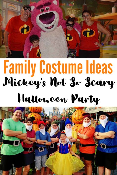 Easy and cute family Halloween costume ideas for Mickey's Not So Scary Halloween Party at Walt Disney World #mnsshp #disneyworld #halloween Amigurumi Patterns, Mickeys Halloween Party Costumes, Disneyworld Halloween, Family Costumes For 3, Disney Family Costumes, Family Costume Ideas, Halloween Costumes For Big Kids, Mickeys Not So Scary Halloween, Disney Halloween Parties