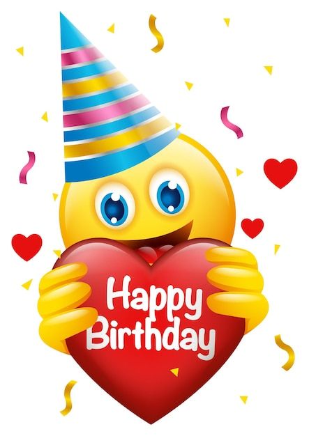 Birthday Cartoon Images, Happy Birthday Cartoon Images, Wütender Smiley, 3d Emoticon, Background Emoji, Cartoon Happy Birthday, Birthday Emoticons, Smile Cartoon, Happy Icon