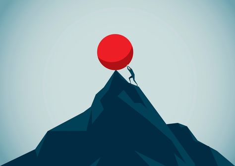 You possess the exact amount of willpower you believe you possess. But there are tasks that you might simply have more determination to complete. Psychology, Sisyphus Tattoo, University Of Vienna, Personality Psychology, Silver Bullet, Free Clip Art, Free Vector Images, Image Illustration, Stock Illustration