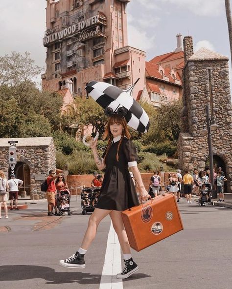 Rachel Iwanyszyn 🌙 on Instagram: "Next stop… the Twilight Zone!! 🦇 Checking in to Tower of Terror and having the best time at @disneyparks @waltdisneyworld getting a sneak preview of their Halloween treats & decor 🎃 don’t miss the last photo of me holding on to every handle bar on Tower of Terror in my row 🤣 #hosted" Halloween Treats, Disney Inspired, Rachel Iwanyszyn, The Twilight Zone, Tower Of Terror, Twilight Zone, Next Stop, Coach Dinky Crossbody, The Row