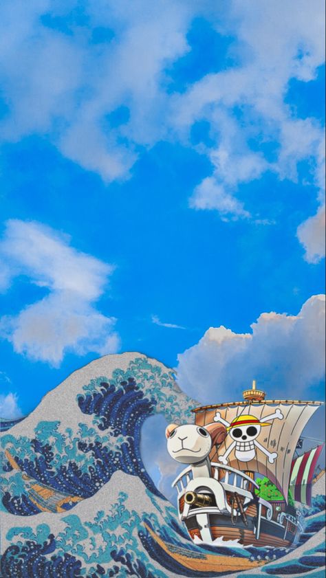 One Piece Boat Wallpaper, Vintage One Piece Wallpaper, One Piece Sunny Ship Wallpaper, One Piece Asthetics, Phone Backgrounds One Piece, Blue One Piece Wallpaper, One Piece Wallpaper Phone, One Piece Scenery, One Piece To Be Continued