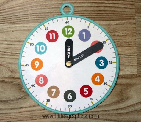 FREE printable clock with hour and minute hand labeled diy kids paper clock Organisation, Diy Wall Clock Ideas For Kids, Paper Clock Diy, Clock Printable For Kids, Clock Hands Printable, Clock Diy Kids, Clock Projects For Kids, Clock Faces Printable Free Templates, Diy Clock For Kids