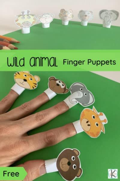 Finger Puppet Activities, Animal Offspring Activities, Activities For Wild Animals, Animals For Preschool Activities, Wild Animals Activity For Preschool, Puppet Template Printables, Free Printable Finger Puppets, Animals Activity For Kindergarten, Zoo Animals Kindergarten Activities