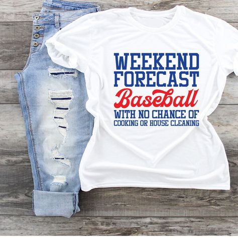 Weekend Foecast Baseball With No Cha Nce Of Cooking Or Cleaning Unisex Graphic Tshirt Baseball No Cleaning No Cooking Baseball Weekend Weekend Foecast Baseball With No Chance Of Cooking Or Cleaning Baseball Sister Outfit, Baseball Mom Stuff, Baseball Mom Accessories, Summer Sports Mom Outfit, Baseball Tshirt Ideas, Sporty Mom Outfits Summer, Baseball Sweaters, Baseball Outfit Women, Baseball Shirt Ideas