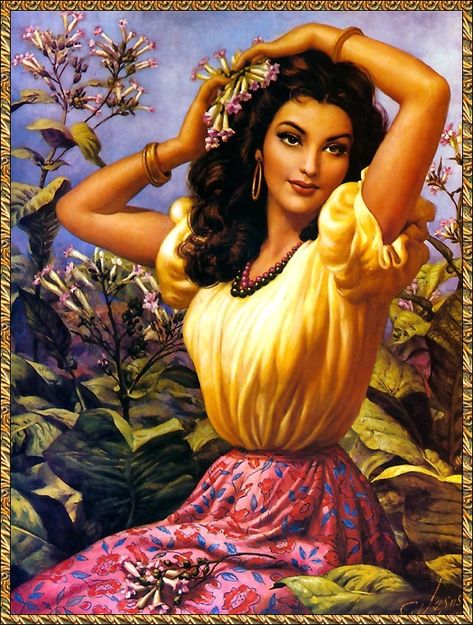 Mexican calendar art Jesus Helguera, Mexican Beauty, Art Chicano, Mexican Artwork, Arte Pin Up, Mexican Paintings, Mexican Culture Art, Latino Art, Mexican Heritage