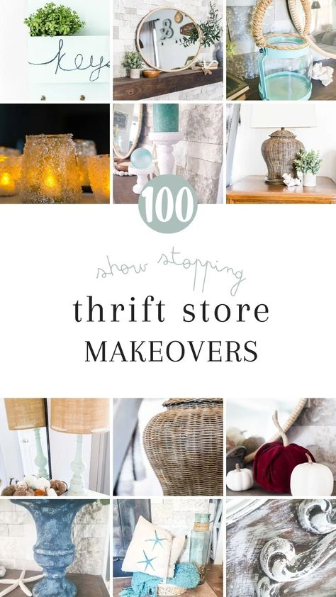 Over 100 unique thrift store projects, great ideas to add some upcycled DIY projects to your home decor that are budget friendly! Unique Thrift Flips, Upcycling, Diy Thrift Decor, Upcycle Home Decor Diy, Goodwill Decor Ideas, Thrift Store Upcycle Decor Diy Projects, Goodwill Upcycle Decor Diy Projects, Thrift Store Repurposing, Thrift Store Flips Before After