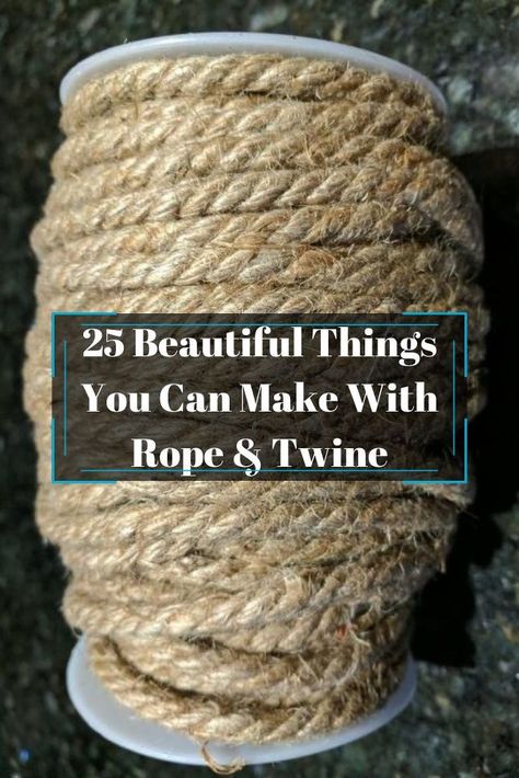 Love that rustic look but don't like the cost? Create your own rustic diy home decor on a budget. diy | diy home decor | diy projects | diy | rope & twine | diy rope & twine | Coastal Rope Decor, Rope Balls Diy, Sisal Rope Diy, Twine Basket Diy, Hemp Rope Crafts Diy, Clothesline Rope Crafts, Rope Fence Ideas, Rope Art Diy, Crafts With Rope