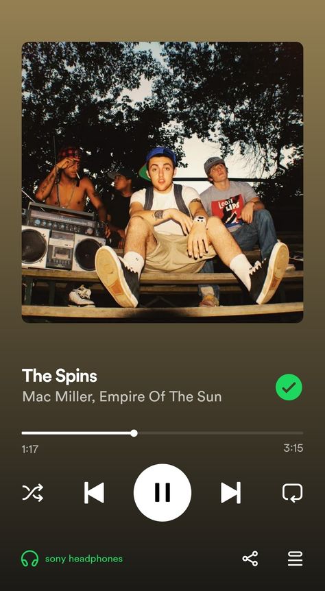 The Spins #MacMiller #EmpireOfTheSun Spinning, Spins Mac Miller, The Spins By Mac Miller, The Spins Mac Miller, Hate Summer, Crooked Teeth, Sony Headphones, Mac Miller, The Sun