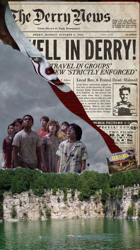 still obsessed w this movie btw #it #pennywise #losersclub #derry #maine #stephenking #horror Stephen King It Aesthetic, Derry Maine Aesthetic, Pennywise Poster, Maine Aesthetic, Derry Maine, Derry City, It Movie, It Pennywise, Sophia Lillis