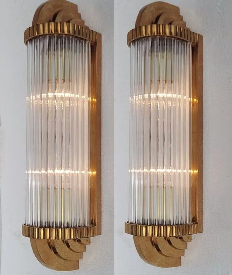 Pair of Vintage Art Deco Light Old Lamp Wall Sconces Fixture - Etsy