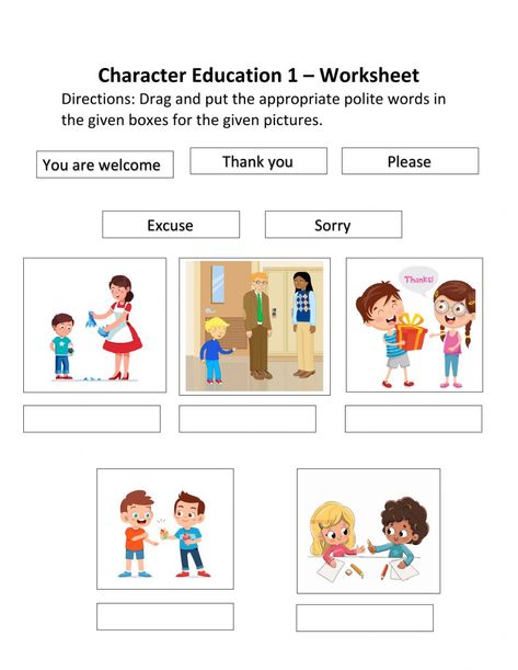 Polite words online activity for Grade 1. You can do the exercises online or download the worksheet as pdf. Polite Expressions Worksheets, Polite Expressions, Polite Words, English Primary School, Our Father Prayer, Social Skills Activities, 2nd Grade Worksheets, English Worksheets For Kids, 1st Grade Worksheets