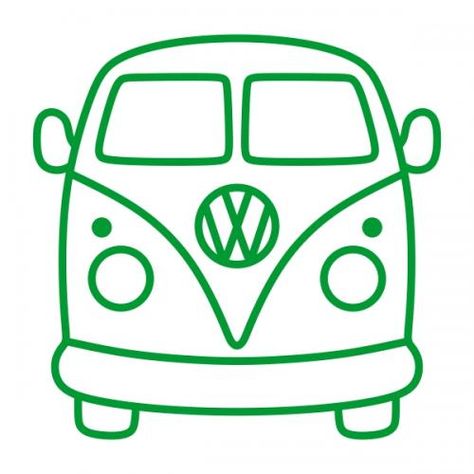 VW Volkswagen Bus Van SVG Cuttable Designs Vw Clipart, Vw Bus Drawing, Vw Bus Art, Combi Van, Vw Art, Van Camper, Combi Vw, 수채화 그림, Volkswagen Bus