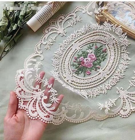 Lace Placemats, Veil Accessories, Lace Table Runners, Cup Mat, Lace Table, Applique Wedding Dress, Lace Tablecloth, Linen Placemats, Embroidery Craft