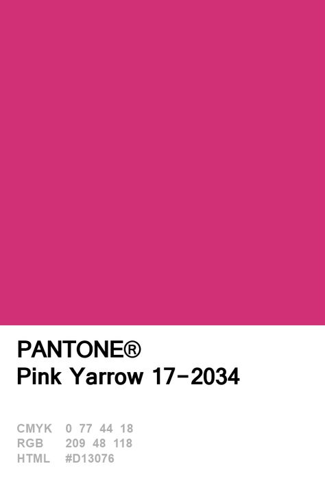 Pantone 2017 Pink Yarrow Pantone Pink, Pantone 2017, Pink Yarrow, Pantone Palette, Pantone Colour Palettes, Deco Studio, Palette Design, Deco Rose, Color Trends Fashion