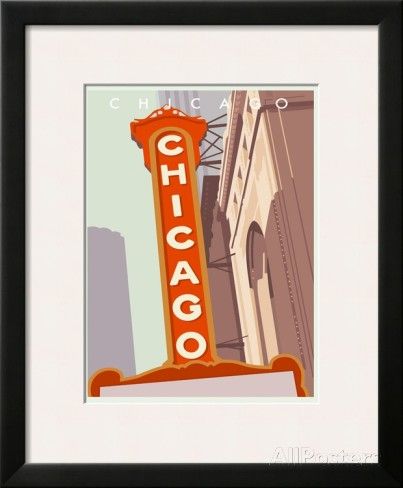 Art Deco-Chicago Framed Art Print Chicago Art Print, Chicago Poster, Orange Home Decor, The Great, Chicago Art, Orange House, Art Deco Posters, Canvas Paintings For Sale, Paper Houses