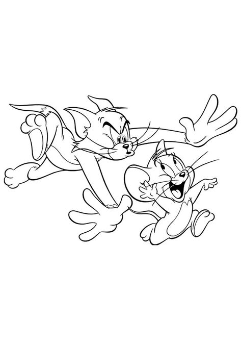 Coloring Pages Tom And Jerry, Tom Chasing Jerry Drawing, Tom Amd Jerry Drawing, Tom And Jerry Chasing Each Other, Tom Amd Jerry Tattoos, Tom And Jerry Tattoo Stencil, Tattoo Ideas Tom And Jerry, Tom And Jerry Graffiti, Tom And Jerry Line Art