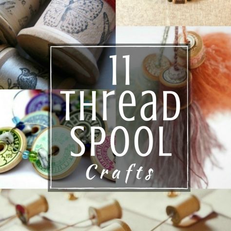 11 Creative uses for vintage thread spools. The Sewing Loft Upcycling, Cotton Reel Craft, Vintage Thread Spools, Wooden Spool Crafts, Spool Crafts, Sewing Spaces, Wood Spool, Scrap Fabric Projects, Sewing Space