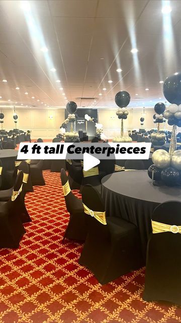 Soirée by Sorangel on Instagram: "#tutorial 📝👩‍🏫let’s make 4ft tall balloon centerpieces!  I got my balloon stands on Amazon! LINK BELOW A 4 pack for $25.00!They extend and retract to customize the size!    RUBFAC Balloon Stand for Floor... https://www.amazon.com/dp/B0CG98DBYX?ref=ppx_pop_mob_ap_share  VENUE: @casaluciarevere ⚜️🖤 . . . #collegegradparty #graduation #graduationparty #gold #black #partyinspiration #partyideas #partydecorations #grad2024 #casalucia #balloongarlandbackdrop #balloongarlands #eventplanners" Balloons For Graduation, Balloon Stand Centerpiece Ideas, Tall Balloon Centerpieces, Black Gold Graduation Party Ideas, How To Make A Balloon Stand, Black And Gold Graduation Centerpieces, Diy Balloon Stand Ideas, Family Reunion Centerpiece Ideas, Black And Gold Party Ideas