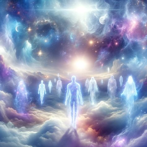 Spiritual Meditation Aesthetic Art, I Am A Spiritual Being Having A Human Experience, Light Beings Spiritual, Astral Realm Art, Spirit Guides Aesthetic, Light Beings Spiritual Art, Astral Projection Aesthetic, Spirit World Art, Higher Consciousness Art