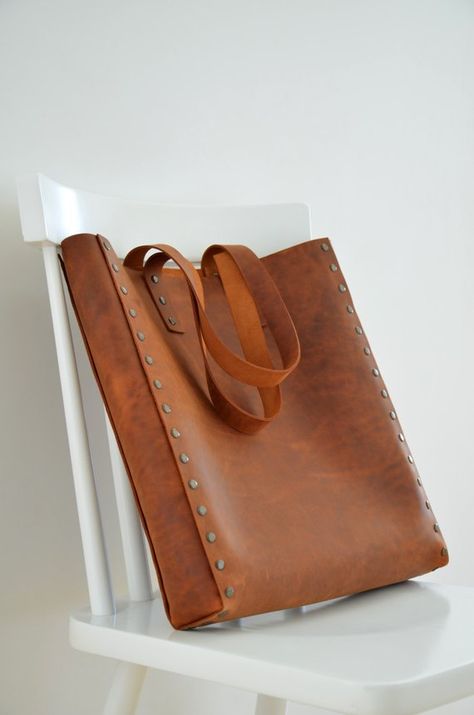 Brown leather bag