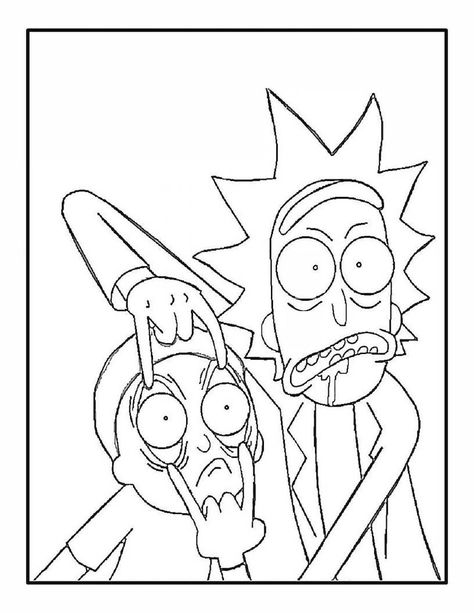 Alternative Coloring Pages, Best Friend Coloring Pages, Rick E Morty, Tumblr Coloring Pages, Coloring Pages For Grown Ups, Adult Coloring Books Printables, Words Coloring Book, Detailed Coloring Pages, Cartoon Coloring Pages