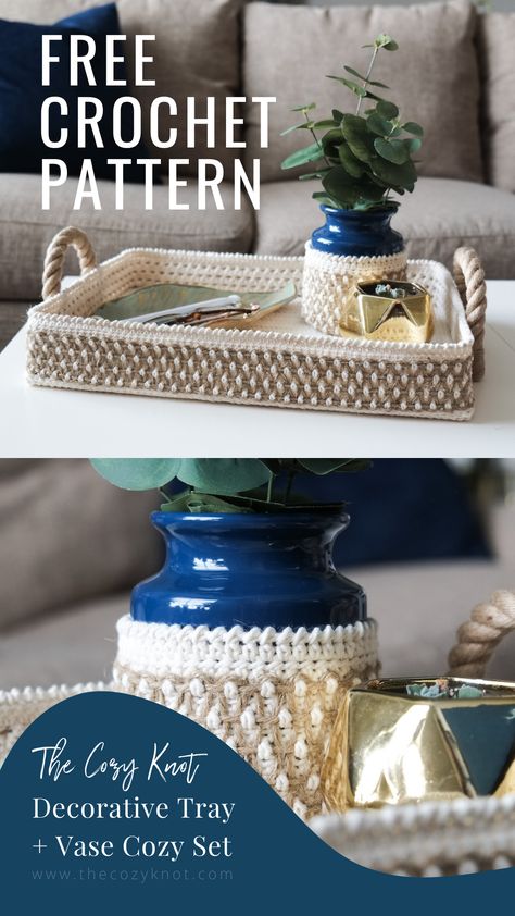 Amigurumi Patterns, Crochet Coffee Table Basket, Small Crochet Home Decor, Crochet Key Basket, Crocheting With Macrame Cord, Crochet Jute Basket Pattern Free, Easy Crochet Home Decor, Crochet Knick Knacks, Crochet Items For Home