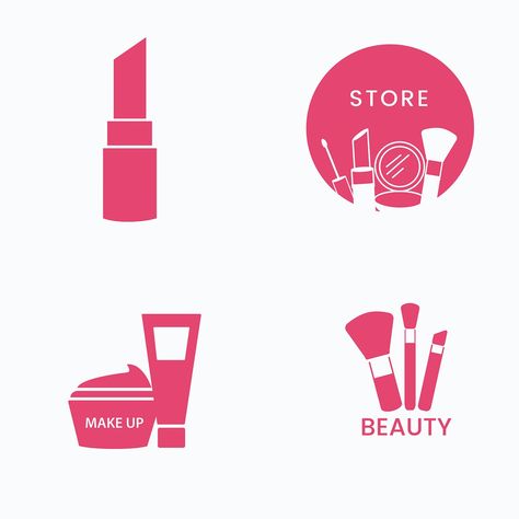 Beauty cosmetics icon set | free image by rawpixel.com / filmful Upcycling, Beauty Store Logo, Up Logo Design, Make Up Logo, Initials Logo Letters, Logo Cosmetic, Banner Shapes, Internet Logo, Background Logo