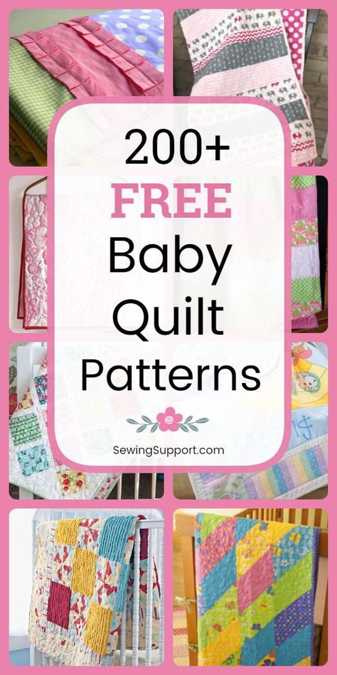 Baby Quilts Easy, Free Baby Quilt Patterns, Baby Quilt Patterns Easy, Girl Quilts Patterns, Boys Quilt Patterns, Baby Quilt Tutorials, Diy Project Ideas, Easy Designs, Quilt Sewing Patterns