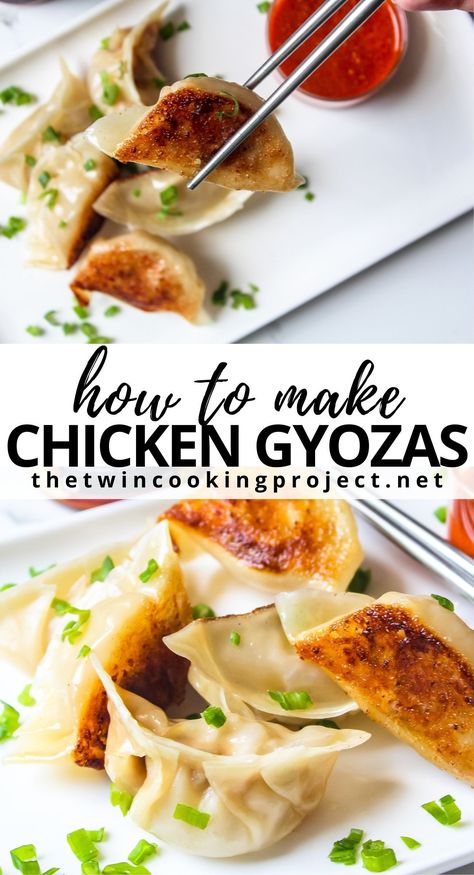 Chinese Chicken Dumplings, Asian Dumpling Recipe, Savoury Pastries, Tasting Board, Chicken Gyoza, Gyoza Dumplings, Chicken Appetizer Recipes, Chicken Dumplings Recipe, Asian Appetizers