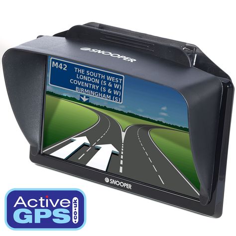 You can now buy and add a sun visor to compatible 5-inch and 7-inch Snooper sat navs. The sunshade visor, which helps to prevent direct sunlight making the screen difficult to read, simply attaches securely to your Snooper sat nav.  The 5-inch sun visor fits: Snooper S5000, SC5700. View here: http://www.activegps.co.uk/snooper-5-inch-sun-visor.htm  The 7-inch sun visor fits: S6400, S6450, S6800, S8000, DB8500. View here: http://www.activegps.co.uk/snooper-7-inch-sun-visor.htm Fish, Models, Sat Nav, Fish Finder, Sun Visor, Good Grips, Clip On, To Read, Screen