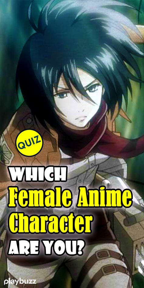 Kawaii, Aot Characters Names, Buzzfeed Anime Quizzes, Which Anime Character Are You, Buzzfeed Quizzes Anime, Female Titan Oc, Anime Names Female, Mononoke Manga, Female Oc Ideas
