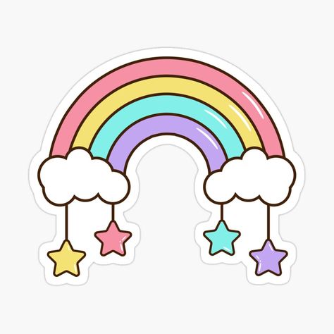 Get my art printed on awesome products. Support me at Redbubble #RBandME: https://www.redbubble.com/i/sticker/Cartoon-Unicorn-Rainbow-by-HannaArtLab/154190533.EJUG5?asc=u Rainbow Cute Drawing, Unicorn Stickers Printable Free, Stickers Drawing Ideas, Stiker Box, Cute Rainbow Stickers, Cute Stickers Printable, Cute Printable Stickers, Happy Birthday Rainbow, Unicorn Cartoon