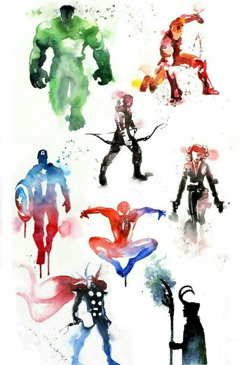 The Bat family, the Justice league, the Avengers, me and my friend #fanfiction #Fanfiction #amreading #books #wattpad Captain America Watercolor, Watercolor Marvel Art, Hawkeye Tattoo Ideas, Marvel Art Ideas, Marvel Watercolor Art, Captain America Tattoo Ideas, Marvel Avengers Tattoo, Hulk Tattoo Ideas, Watercolor Spiderman