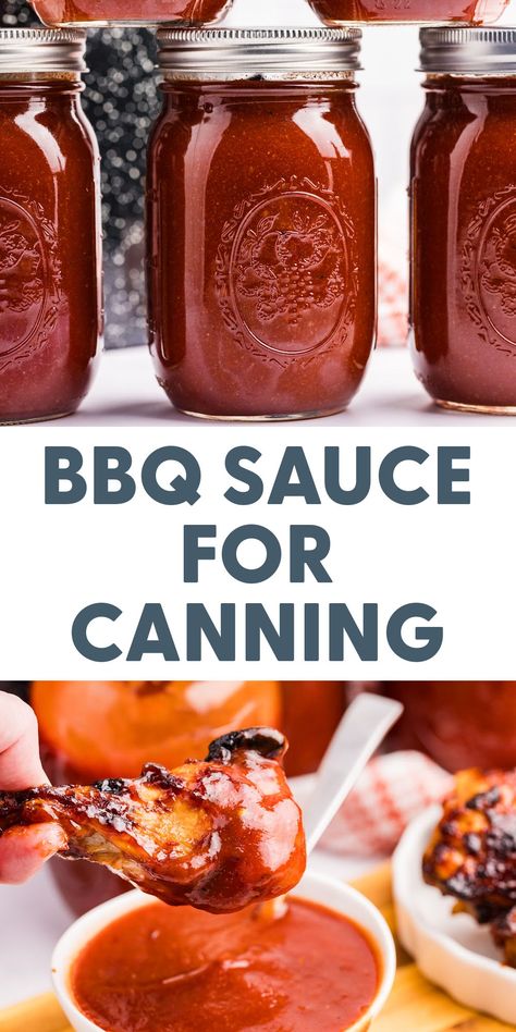 Elevate your barbecue with this homemade canned sauce recipe that’s bursting with sweet, smoky flavors. 🍖✨ Easy to make and even easier to enjoy, get ready to impress at your next BBQ! #HomemadeBBQ #CanningSeason Canning Barbecue Sauce, Home Canned Barbeque Sauce, Homemade Bbq Sauce Canning, Bbq Sauce To Can, Canned Sauce Recipes, Water Bath Canning Bbq Sauce, Canned Barbecue Sauce Recipe, Canning Barbeque Sauce, Canning Barbecue Sauce Recipe