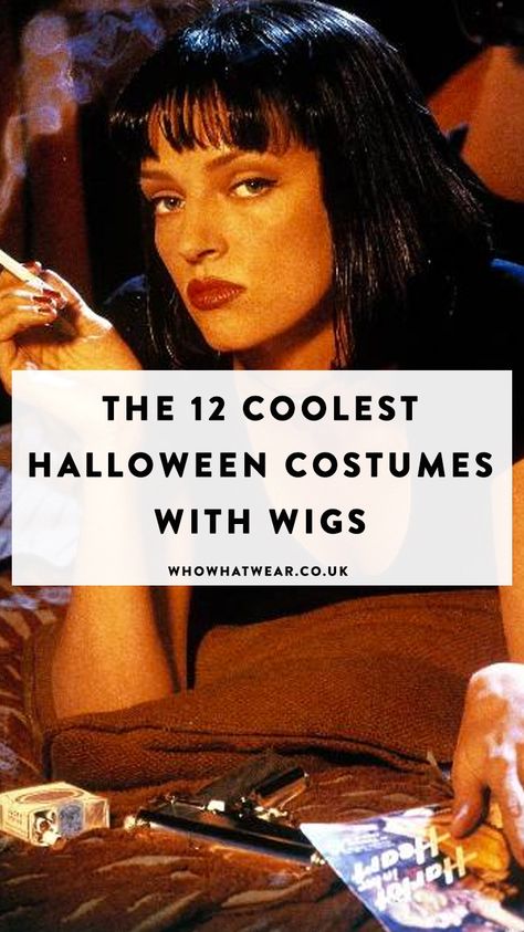 Mia Wallace: The 12 Coolest Halloween Costumes With Wigs Pam Grier Costume, Wigs For Halloween, Iconic Womens Halloween Costume, Basic Instinct Halloween Costume, Wigs For Halloween Costumes, Brunette Bob Halloween Costume, Millennial Halloween Costumes, Costumes With Short Black Hair, Costumes With Wigs Halloween