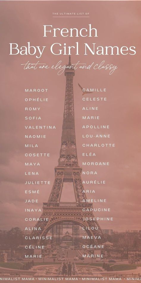 French Girl Names, Girl Names French, Baby Names With Meaning, Girl Names List, Romantic Girl Names, Cool Baby Girl Names, Strong Baby Names, Cool Boy Names