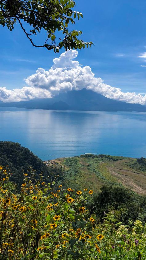 Lake Atitlan, Nature, Guatemala Aesthetic Wallpaper, Guatemala Aesthetic, Lake Atitlan Guatemala, Guatemala Travel, Central America, Guatemala, Aesthetic Wallpapers