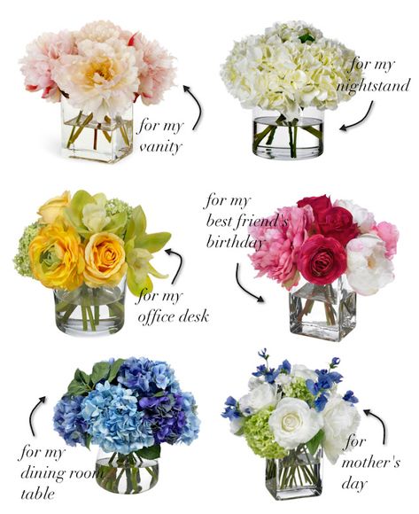 Diy Small Floral Centerpieces, Flower Arrangement Step By Step, Floral Arrangements For Beginners, One Flower Arrangements, Cube Flower Arrangements, Mom Flower Arrangements, Small Spring Flower Arrangements, Short Floral Arrangements, Small Flower Vase Arrangements