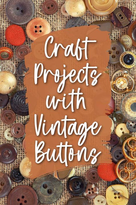 Vintage buttons are easy to find at thrift and antiques shops, making them the perfect craft supply for all sorts of upcycles! And these button crafts will definitely get your creativity buzzing- from jewelry, to seasonal decor, and so much more. Vintage Button Jewelry Ideas, Upcycling, Crafts To Do With Buttons Diy, What To Do With Buttons Ideas, Button Collage Ideas, Decorating With Buttons, Jewelry With Buttons, Diy Christmas Button Crafts, Art Using Buttons