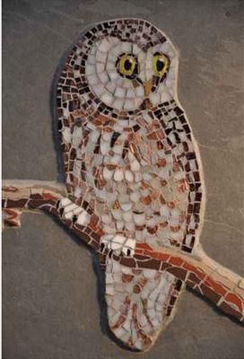 Tawny Owl, Mosaic Owls Ideas, Mosaic Owls, Mosaic Owl, Owl Mosaic, Modern Mosaic, Mosaic Animals, Mosaic Garden Art, Mosaic Birds