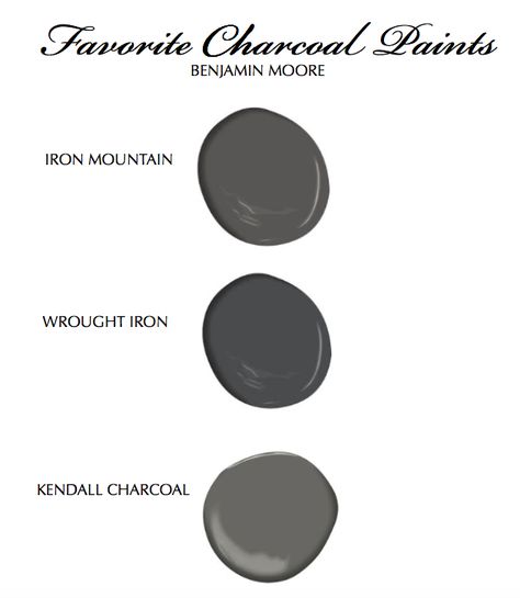 Wrought Iron Vs Kendall Charcoal, Wrought Iron Accent Wall, Bilevel Kitchen, Bm Iron Mountain, Stowe House, Wrought Iron Paint, Kendall Charcoal, Charcoal Paint, Black Paint Color