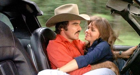 Sally Field & Burt Reynolds - Smokey & the Bandit Sally Field And Burt Reynolds, Sally Field Smokey And The Bandit, Smokey And The Bandit Car, Burt Reynolds And Sally Field, Smokey And The Bandit Costume Couple, Smokey And The Bandit Costume, Sally Fields, 70s Movies, Bandit Trans Am