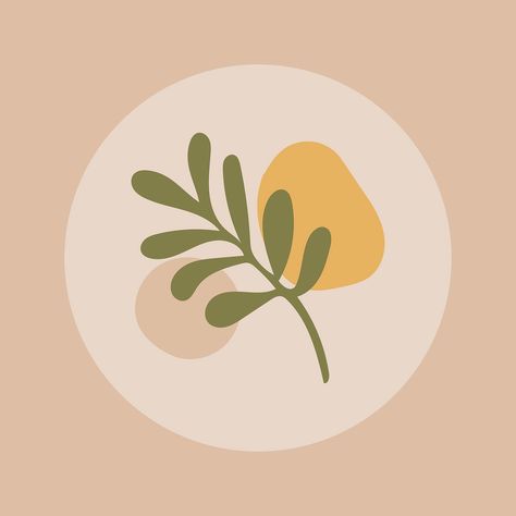 Paint Icon Instagram Highlight, Earth Tone Design, Leaf Doodle, Earth Tone Aesthetic, Ig Icons Highlights Aesthetic, Ig Highlight Covers, Pastel Highlights, Leaves Doodle, Plant Icon