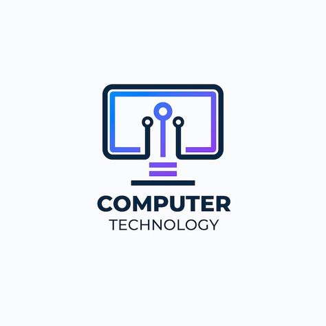 Computer Logo, Logos Vintage, Logo Minimalista, Illustrator Design Tutorial, Tech Branding, Company Logo Design, Technology Design, Computer Technology, Technology Logo