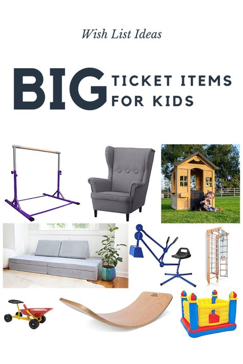 Large Gifts For Kids, Big Present Ideas, Big Christmas Gifts For Kids, Big Christmas Gift Ideas, Big Gift Ideas, Ticket Gift Ideas, Whole Family Gift Ideas, Outdoor Christmas Gifts, Wish List Ideas